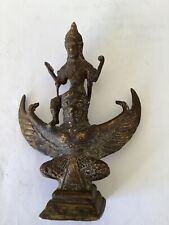 Très rare.VISHNU  Bouddha sur un aigle antique bronze. aigle Bouddha ancien