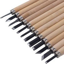 12pcs outils de sculpture sur bois sculpture de bricolage, couteau de sculpture