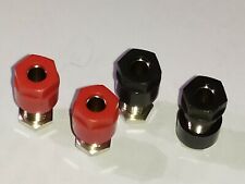 4x embases prise fiche banane femelle châssis 2 Rouge 2 Noire           E14h31/6