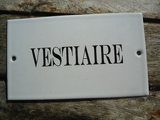 PLAQUE DE PORTE EMAILLEE "