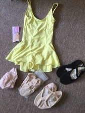 SANSHA: TENUE COMPLÈTE DE DANSE - JUSTAUCORPS TUTU 8 ANS, COLLANTS & CHAUSSONS