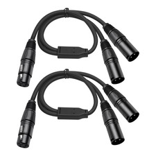 2 Pack XLR Y Splitter, 1.5FT