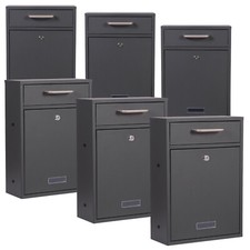 2x3 Boîte aux lettres V52 Fixation murale Anthracite Courrier Porte-nom