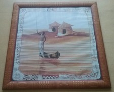 Grand Cadre Décoration Africaine Cadre En Bois 80cm