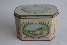 Boîte biscuits tôle lithographiée Huntley & Palmers Canard Cygne Oie (71978)
