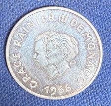 MONNAIE MONACO 10 FRANCS 1966