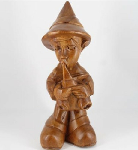 Decorative wood carved flute - carved,