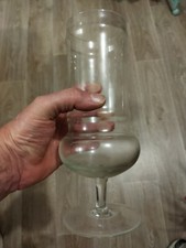 Ancien pot couvert bocal pharmacie apothicaire verre soufflé 19e sans couvercle