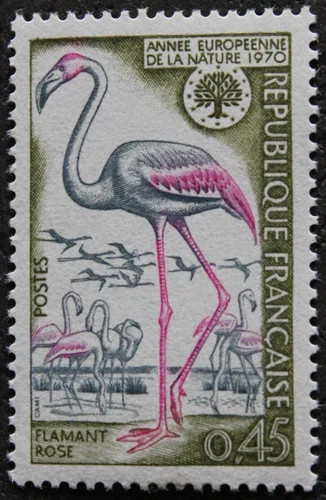 Timbre france flamant - -,