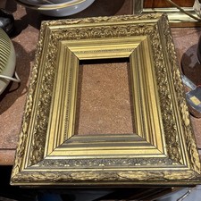 ancien cadre XIXe bois et stuc doré pour tableau