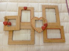 SYMPA CADRE BOIS POUR 6 PHOTOS PELE MELE STYLE ROMANTIQUE