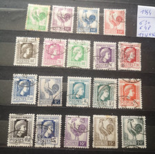FRANCE STAMP TIMBRES YVERT N° 630 / 648 " COQ ET MARIANNE D'ALGER " OBLITERES TB
