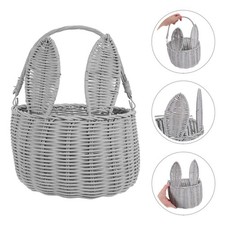  Panier De Fleurs En Rotin Paniers À Œufs Paques Mariage Petit Tissé