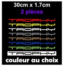 TROPHY Stickers Autocollants Pare choc Lame 30cm Clio RS megane RS 2x