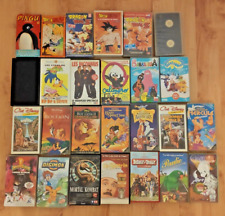 Lot de 26 VHS cassettes vidéo enfants dessins animes Film - disney animation DBZ