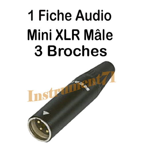 Fiche mini xlr mâle 3 - mini,