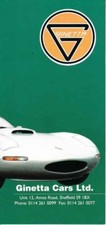 Catalogue Brochure Ginetta G33 / G27 / G5 / G34 1995 Grande Bretagne / U.K.