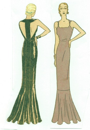 1930s vintage couture motif - vintage,