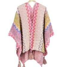 Femmes Tricot Poncho Châle