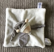 Doudou Ourson Ours gris blanc