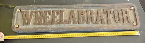 Rare plaque wheelabrator - rare,