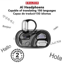 Ecouteurs Bluetooth Audio IA Traducteur Instantané +130 Langues Erazer BT 6.0 AI