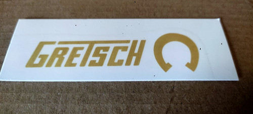 Gretsch gold headstock logo - gretsch,