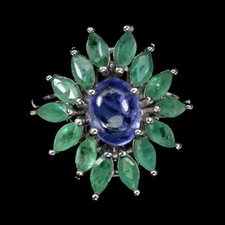 925 Bague en Argent Ovale