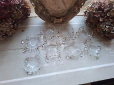 lot de 8 coupelles a pampilles anciennes pour lustres  lampe decoration