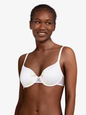Soutien-gorge 90E (75E eu) Moulé CHANTELLE Montaigne Blanc et Jaune