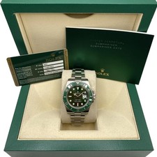 Rolex Submariner 116610LV Acier Céramique Hulk Vert Cadran Automatique Watch B&p