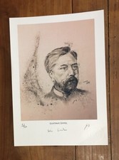 Gustave Eiffel Tirage série limitée Signé de Frederic Branka Peintre Coté Akoun