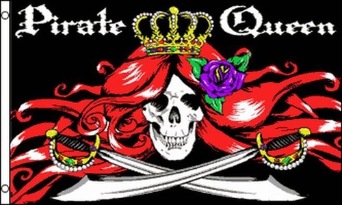 Drapeau pirate reine 150x90cm - drapeau,