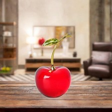 Statue de Cerise En Verre, Pièce Maîtresse de Table pour Tableau de Bord de