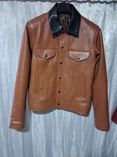 Chemise cuir marron pour - chemise,