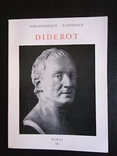 DIDEROT Catalogue exposition BNF 1963 Littérature Lumières Langres Encyclopédie 