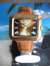 Montre plaqué or unisexe - PAT - rectangulaire Mt mécanique MHS 8F