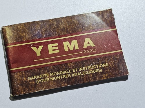 Manuel instruction yema montre - manuel,