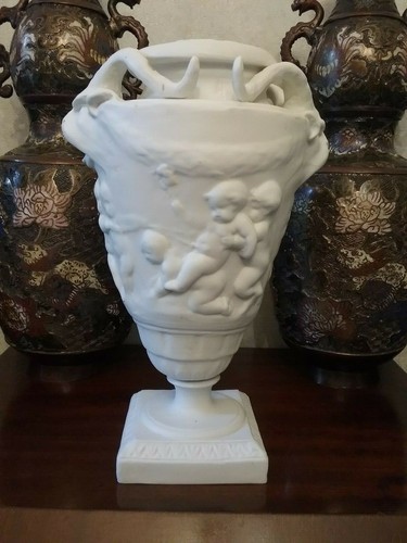 Vase balustre biscuit signe - balustre, en