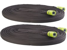 2 tuyaux d'arrosage poreux plats avec raccords et valve d'arrêt - 30 m - Royal 