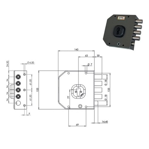 Serrure moia omra452dxb - moia,