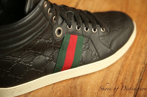 Baskets gucci cuir noir - gucci, en