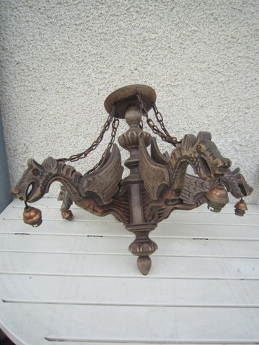 Lustre gothique bois - en,