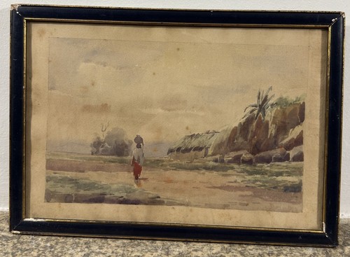Aquarelle orientaliste vue - orientaliste,