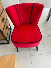 Fauteuil Crapaud "Nysos" 73cm Rouge - profondeur assise 49cm - Hauteur dossier37
