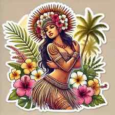 2 Autocollants hibiscus Tahiti