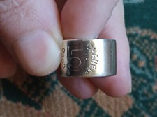 Rare et Authentique Bague Coco Chanel numéro 5 Argent massif 925