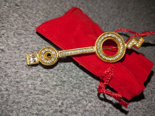 Broche clé doré - broche,