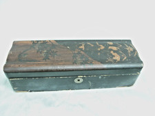 🇫🇷 ANCIENNE BOITE A GANT COFFRET BOIS LAQUÉ PEINTURE CHINE BOX CHINESE