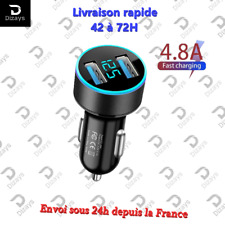 Chargeur de voiture universel à 2 Ports USB 4.8A 5V, charge rapide